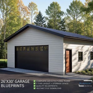 Garage Plans 26x30 for Construction and Permit