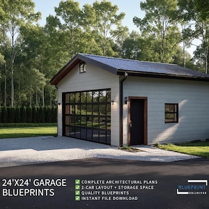Garage Plans 24x24 for Construction and Permit