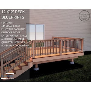 Plans de terrasse 12 x 12 pour construction et permis de bricolage