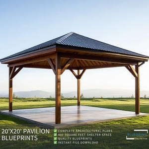 Pavilion Plans 20x20 for DIY Construction and Permit