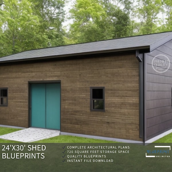 Shed Plans 24x30 for DIY Construction and Permit