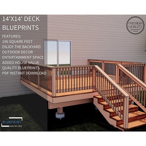 Plans de terrasse 14 x 14 pour construction et permis de bricolage