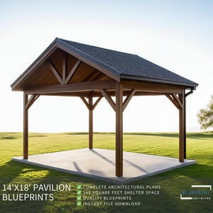Pavilion Plans 14x18 for DIY Construction and Permit