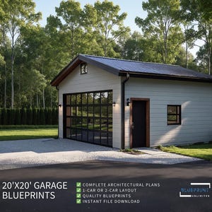 Garage Plans 20x20 for Construction and Permit