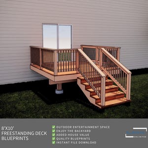 Freestanding Deck Plans 8x10 for DIY Construction and Permit