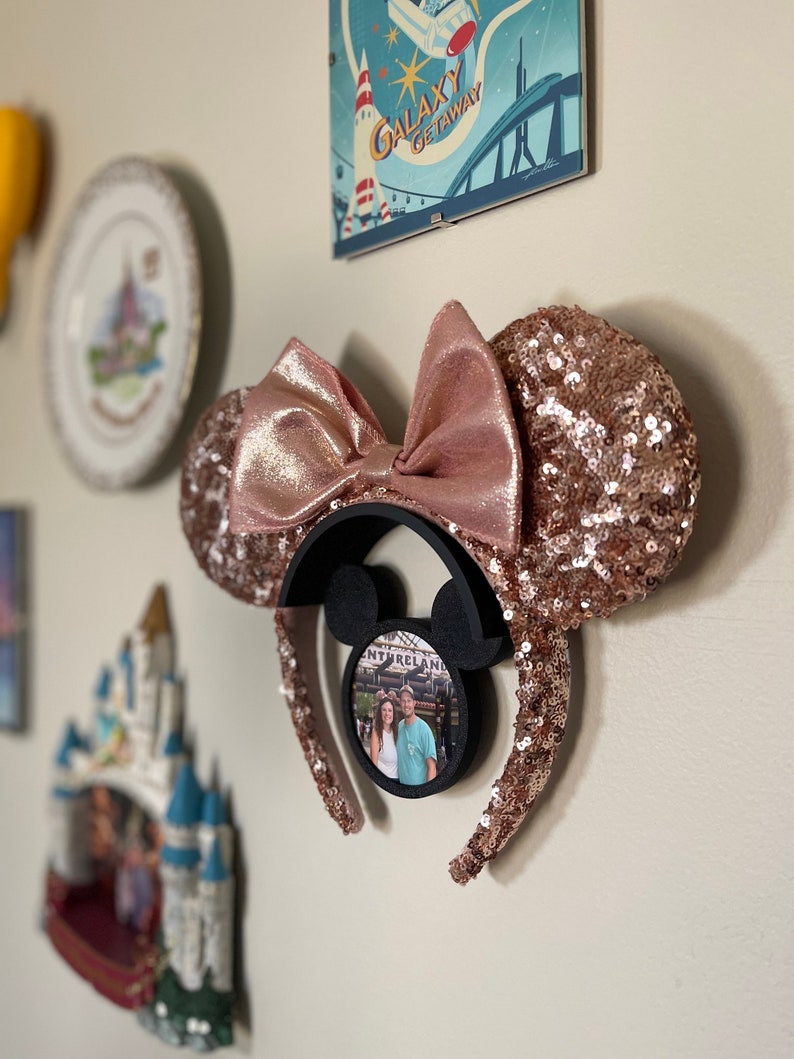 Disney Inspired Mouse Ears Holder Picture Frame - Display your ears on an adorable picture frame.