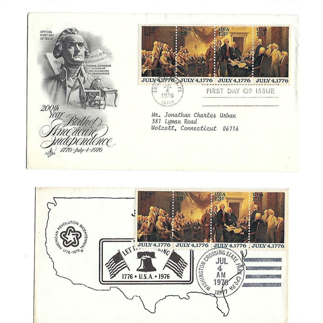stamp with july 4 1976 postmark