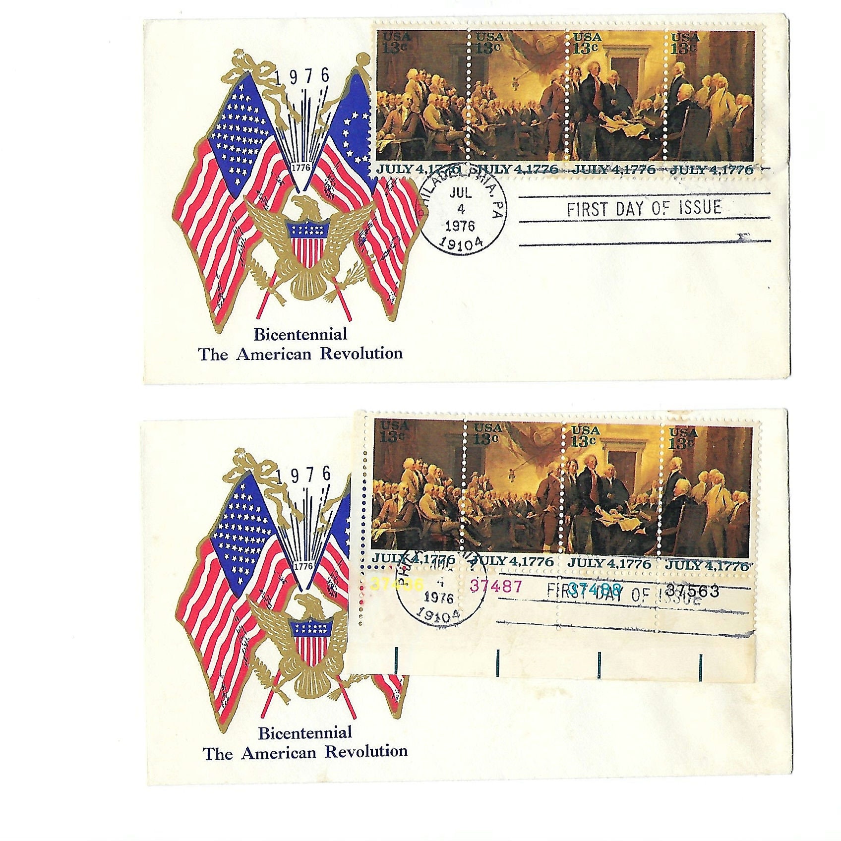 stamp with july 4 1976 postmark