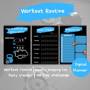 Work out Routine | Gym Routine | Mahlzeitenplaner | Push Pull Gym | Work Out Planner