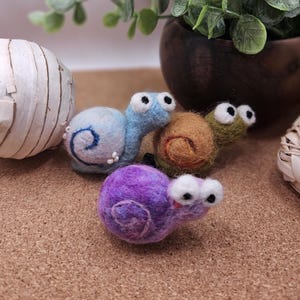 Needle Felt Snail Car Vent Clip