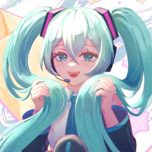 Miku! / Stampa artistica di Hatsune Miku // Poster anime 11&quot;x17&quot; // Vocaloid