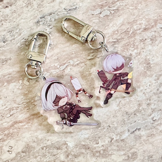 Acrylic Nier: Automata Charms/keychains | 2in. 2B | 1.5in. 9S