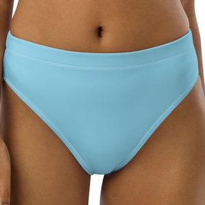 High-waisted bikini bottom turquoise, floral bikini, two piece bathing suit, bikini for beach vacation, boho swimwear, swimwear separates