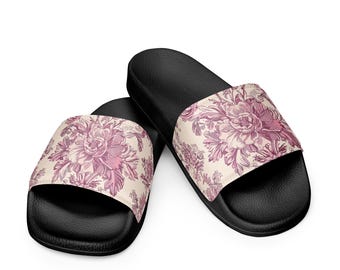Sandalias de mujer de tela rosa