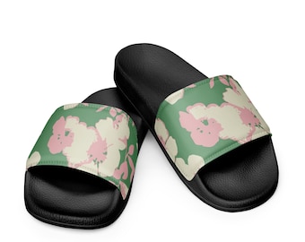 Sandalias de mujer verdes y rosas