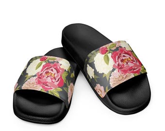 Sandalias retro florales para mujer