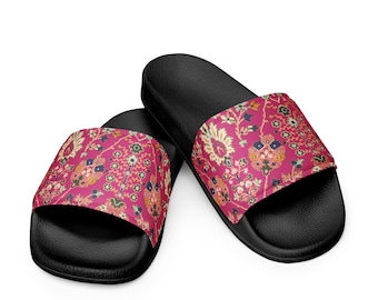 Sandalias de mujer con estampado rosa