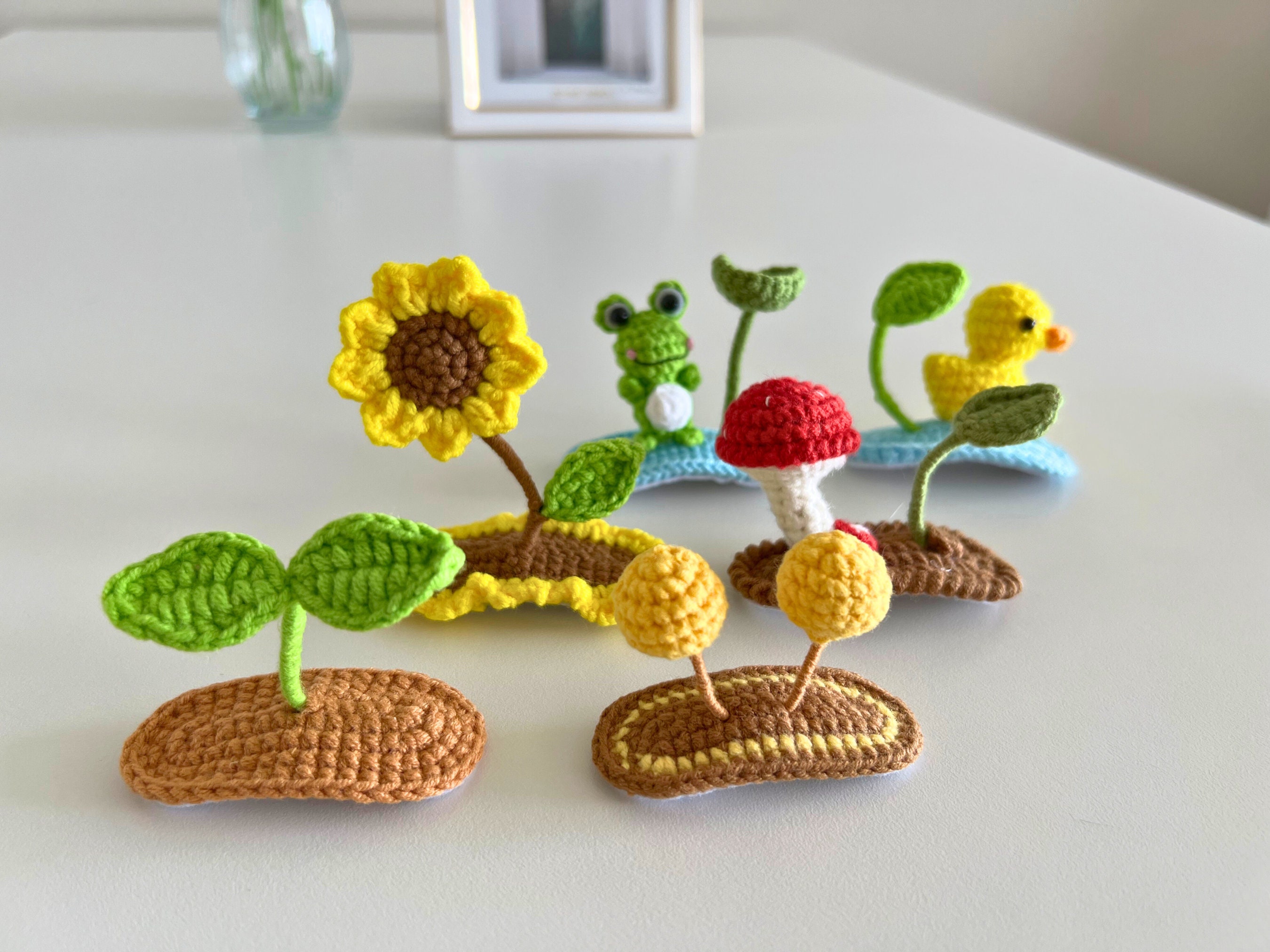 Rimobul 15 PCS Handmade Crocheted Animal Theme Mini Hair Clips for Kids  (Animal Theme)