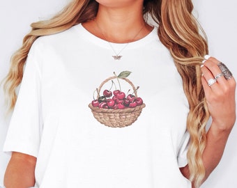 Cherry T-shirt, Vintage Cherry Tee, Retro Fruit Shirt