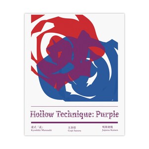 Gojo Satoru Hohl Technik Lila Premium Matte Posters JJK