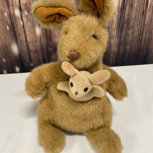 Vintage Collectible Boyds Bear Stuffed Kangaroo with a Joey