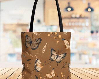 Vintage Butterfly Canvas Tote | Travel Bag