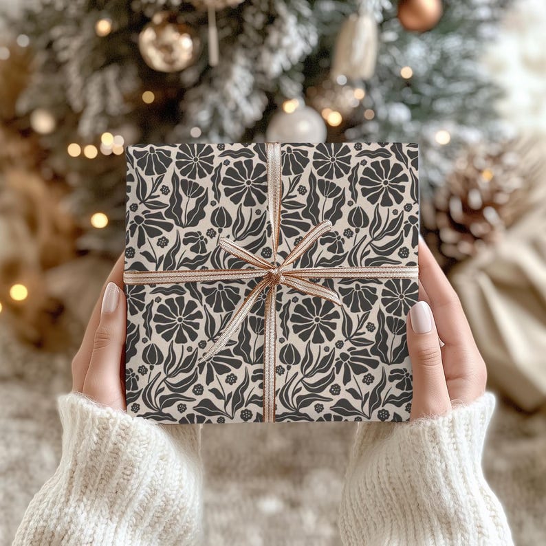 Papel de regalo floral, elegante para ocasiones especiales, papel de bellas artes de 90 g/m² imagen 7