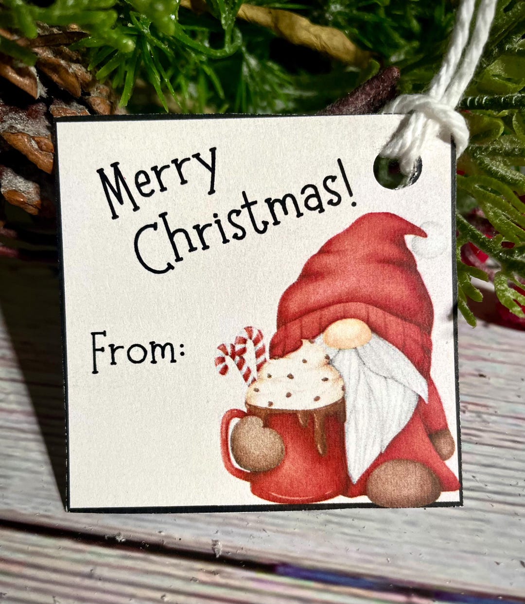 Digital Gnome Christmas Gift Tags, Printable Christmas Gift Tags ...
