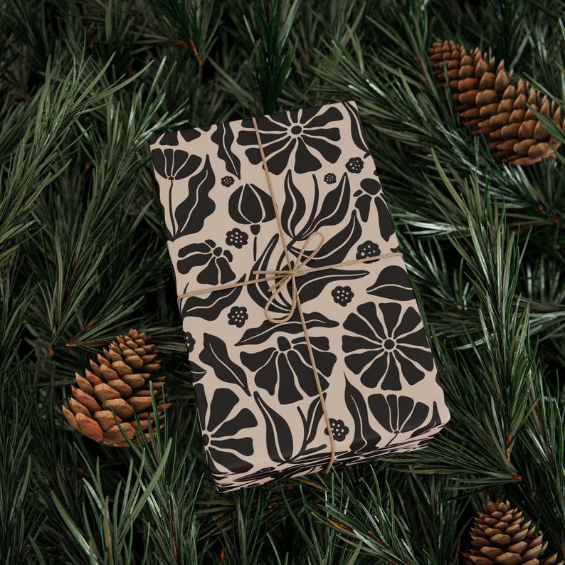 Papel de regalo floral, elegante para ocasiones especiales, papel de bellas artes de 90 g/m² imagen 4