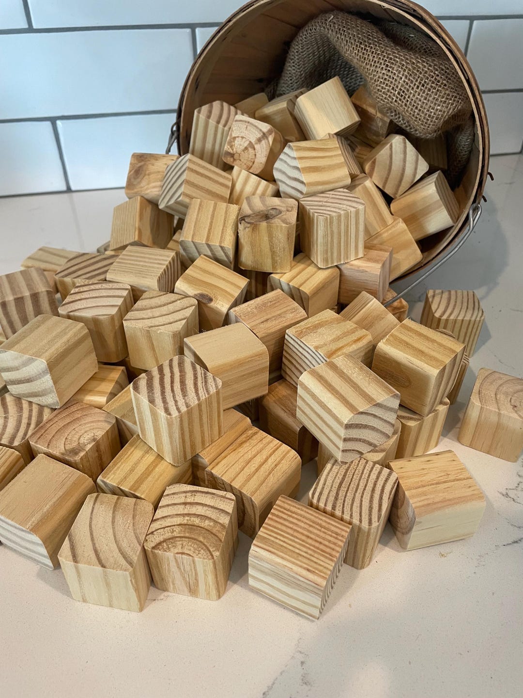 Wood Blocks 1.25 Square Block for Crafts, Raw Material Wood - Etsy