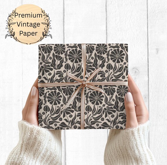 Floral Gift Wrapping Paper, Elegant Occasion, 90gsm Fine Art Paper