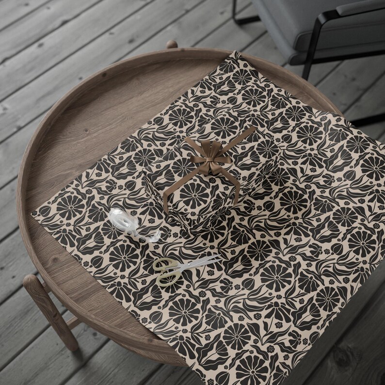 Papel de regalo floral, elegante para ocasiones especiales, papel de bellas artes de 90 g/m² imagen 5