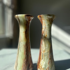 Tall Marble Vase: Cylindrical Natural Stone Decor
