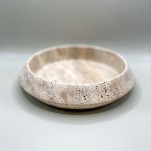 Travertine Tray, Exclusive Travertine Tray, Travertine Decor, Natural Stone Decor, Perfume tray, Travertine Round Tray, Organizer Tray, Bathroom vanity tray