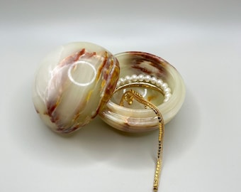 ヴィンテージ インコレイストーン ジュエリーボックス アート 小物入れ