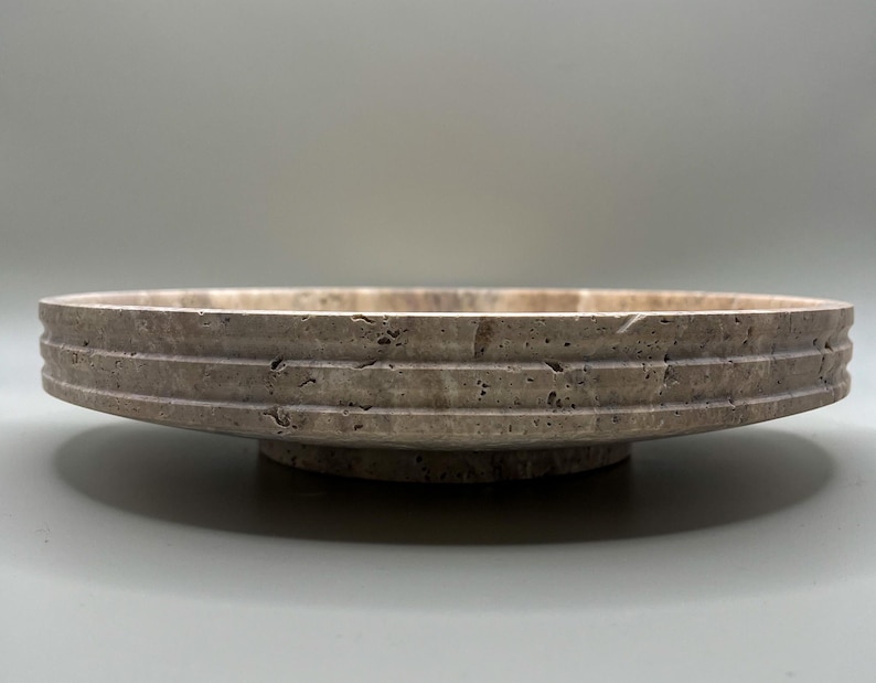Travertine Tray, Exclusive Travertine Tray, Travertine Decor, Natural Stone Decor, Perfume tray, Travertine Round Tray, Organizer Tray, Bathroom vanity tray