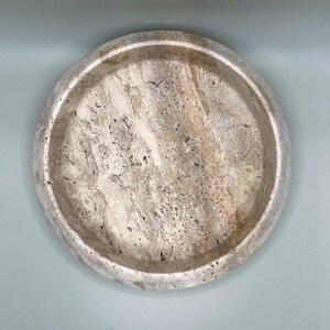 Travertine Tray, Exclusive Travertine Tray, Travertine Decor, Natural Stone Decor, Perfume tray, Travertine Round Tray, Organizer Tray, Bathroom vanity tray