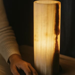 Onyx Table Lamp Onyx Marble Decor Lamp Stone Lamp for Decoration, Gifts for him, Gifts for her, Banded Onyx, Handmade Onyx Stone Unique lamp