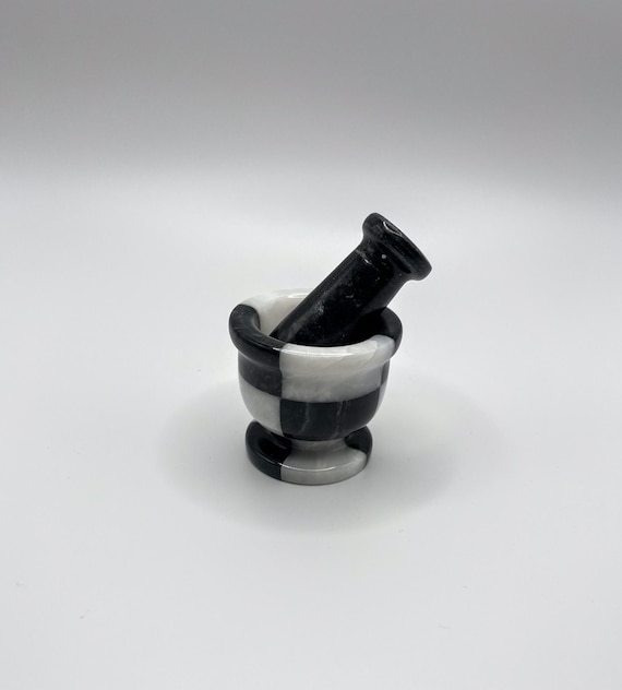 Mini Onyx Mortar and Pestle: Colorful Kitchen Decor, Herb Grinder