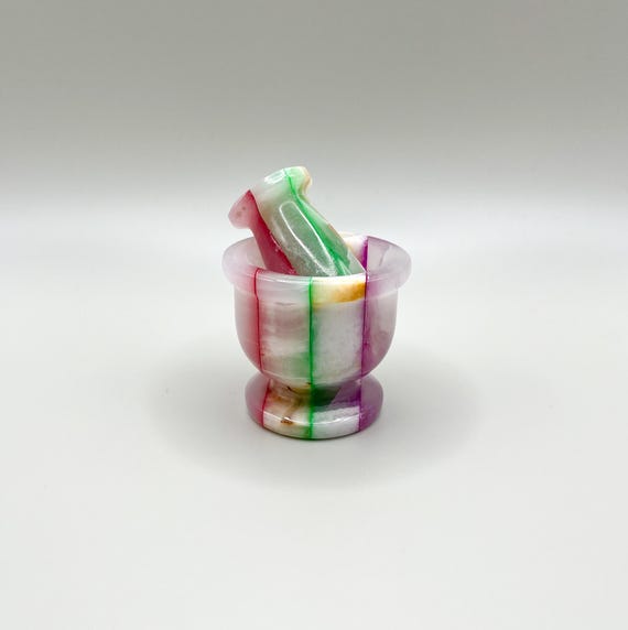 Green Onyx Mortar and Pestle: 2" Mini Kitchen Decor