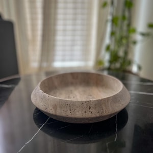 Travertine Tray, Exclusive Travertine Tray, Travertine Decor, Natural Stone Decor, Perfume tray, Travertine Round Tray, Organizer Tray,