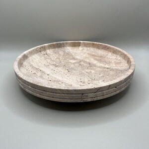 Travertine Tray, Exclusive Travertine Tray, Travertine Decor, Natural Stone Decor, Perfume tray, Travertine Round Tray, Organizer Tray, Bathroom vanity tray