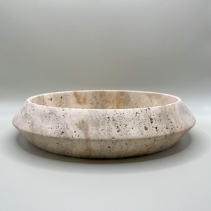 Travertine Tray, Exclusive Travertine Tray, Travertine Decor, Natural Stone Decor, Perfume tray, Travertine Round Tray, Organizer Tray, Bathroom vanity tray