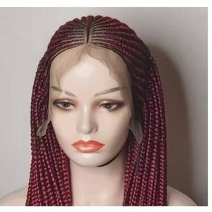 All black Cornrow Braided Ready To Ship! Braided Wig, Cornrows Styles, Full Frontal Lace Wig, Braids Wig, Wig for black women ,free shipping