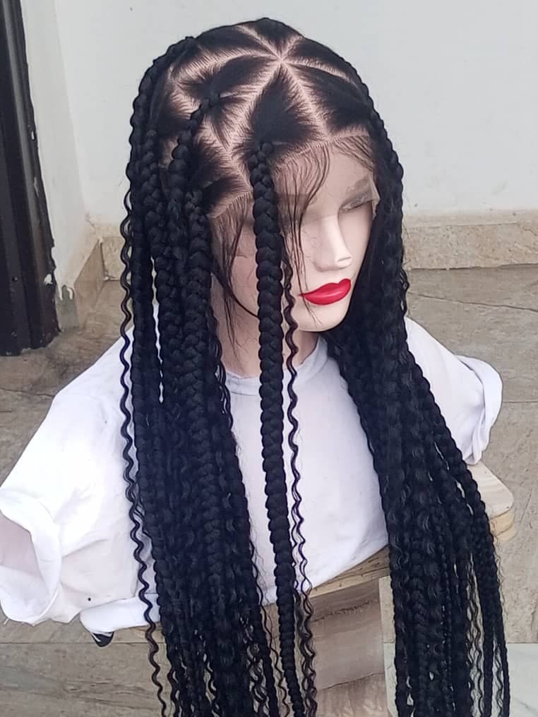 Braided Wig Braids Wig Chunky Box Braids Rope Twists Wigs - Etsy