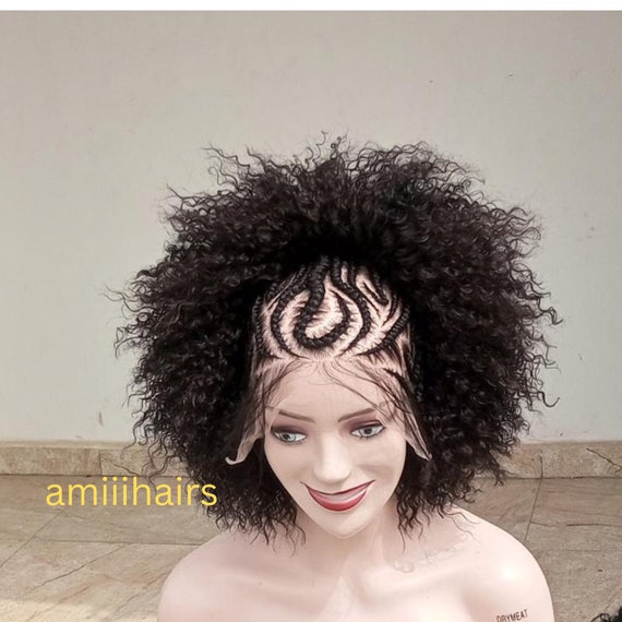 Afro Wigs Updo Wigs Simple Wig Glue Less Wig Free Shipping Braided Wigs Etsy