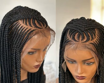 Cornrow Braided Wig: Lace Frontal Wig for Black Women