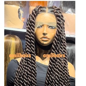 Braided Full Lace Wig: Jumbo Twist Box Braids, Colour 33
