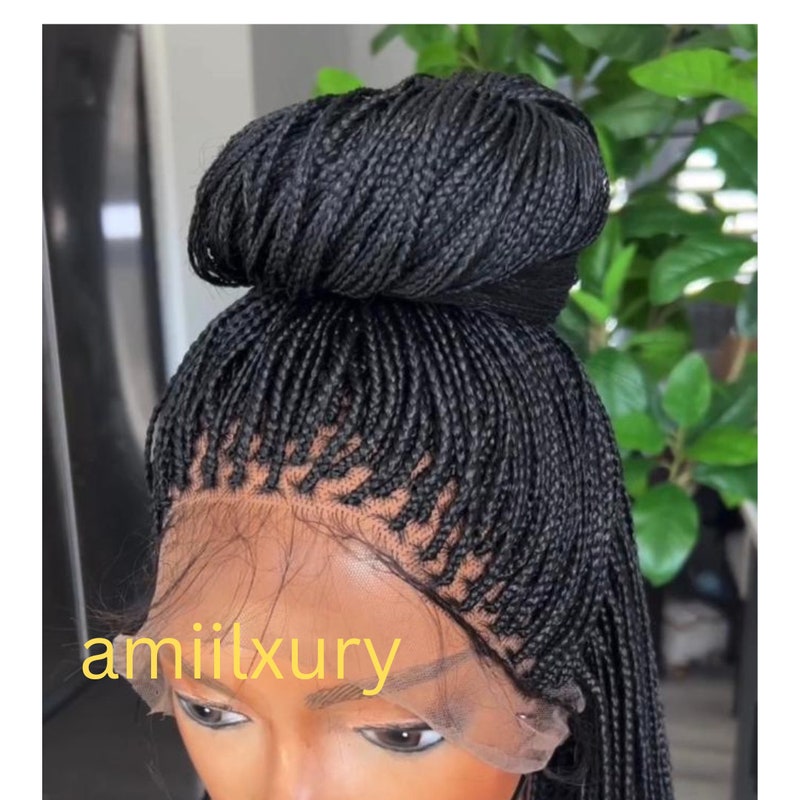 Human Hair Braided Wigs - Etsy