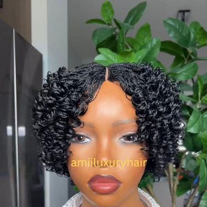 Tiny twist, million braids, center part closure, braids for black women